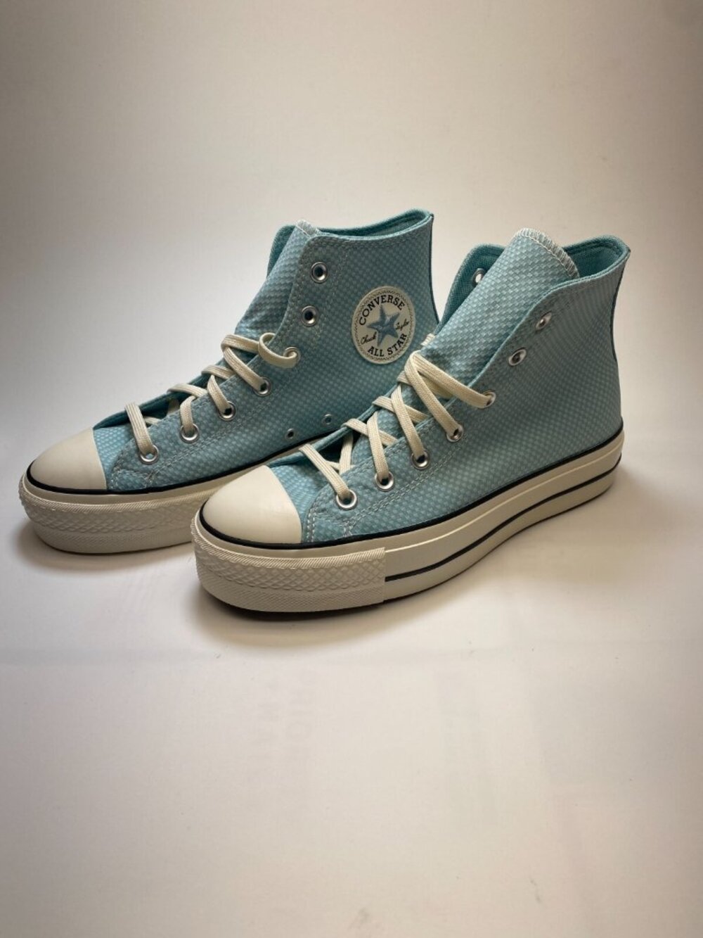 Converse Womens All Star Lift Checkered Infinity Pool Egret Sneaker Sz 8